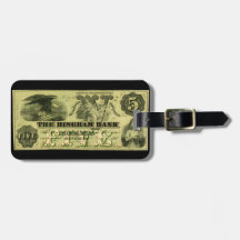1860 Hingham Massachusetts Five Dollar Note Tags For Luggage