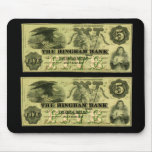 1860 Hingham Massachusetts Five Dollar Note Mousepads