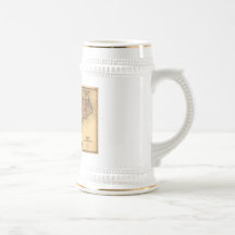 1861 North Carolina and South Carolina Map Coffee Mug