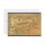 1862 Civil War Map Fort Lyon Alexandria Virginia invitations