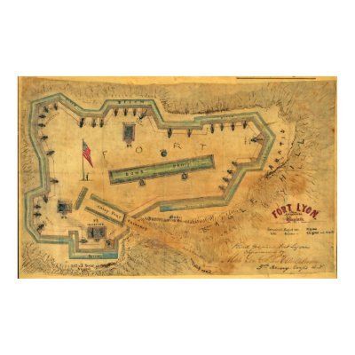 1862 Civil War Map Fort Lyon Alexandria Virginia Posters by wallarts