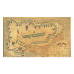 1862 Civil War Map Fort Lyon Alexandria Virginia Rectangular Stickers