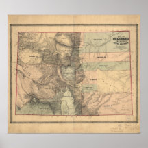 1862 Map of Colorado Territory Posters