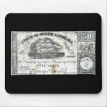 1862 North Carolina 50 Cent Note Mousepads