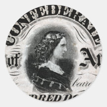 1864 Confederate One Hundred Dollar Note Stickers