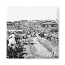 1864 Railroad Depot Atlanta Magnet