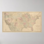 1867 Map of the United States Posters