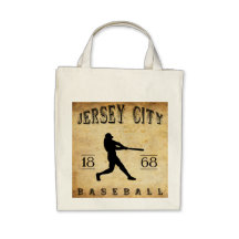1868 Jersey City New Jersey Baseball Canvas Bag