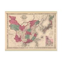 1868 Map - Johnson's China and Japan