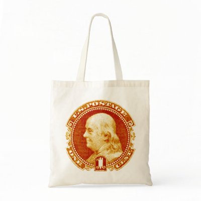 1869 Benjamin Franklin Tote Bag by historicimage