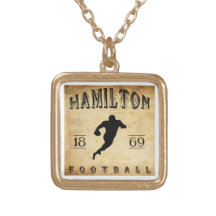 1869 Hamilton Ontario Canada Football Necklace