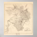 1870's Map Sources of Snake River Wyoming Idaho Posters