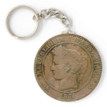 1871 French 10 Centime keychains