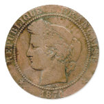 1871 French 10 Centime sticker