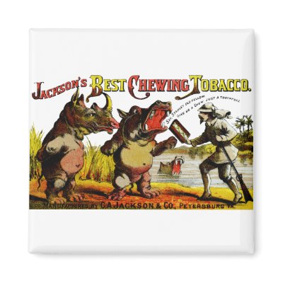 1871 Vintage Chewing Tobacco Ad Refrigerator Magnets by historicimage