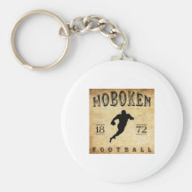 1872 Hoboken New Jersey Football Key Chain
