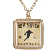 1872 New Haven Connecticut Football Personalized Necklace