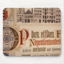 1873 Antique Certificate Vintage Paper Mouse Pad