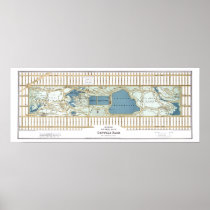 1875 Hinrichs' Guide Map of Central Park Print