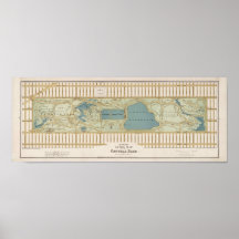1875 Map of Central Park Poster