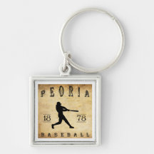 1878 Peoria Illinois Baseball Key Chains