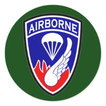 187th Airborne Infantry Regiment SSI Round Sticker