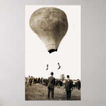 1880 Hot Air Ballon Acrobats Posters