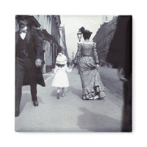 1880 Mother + Daughter in Boston Refrigerator Magnet