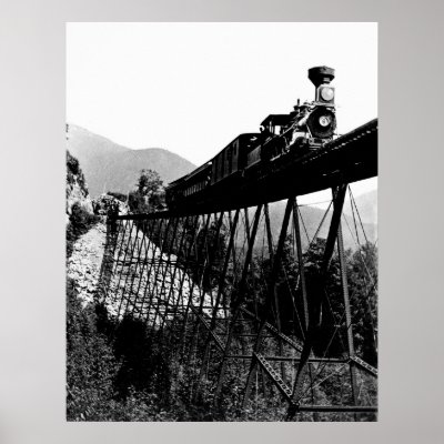 1880 Train at Crawford Notch, NH Poster by historicimage
