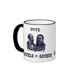 1880 Vote Garfield and Arthur, blue Mug