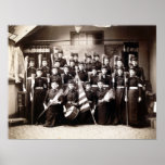 1880 Women Cadets Armed with Brooms Poster