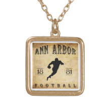 1881 Ann Arbor Michigan Football Necklace