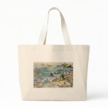 1882 Futuristic View of Air Travel Over Paris Bag