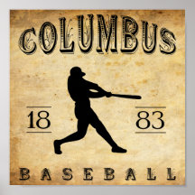 1883 Columbus Ohio Baseball Print