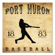 1883 Port Huron Michigan Baseball Photo Art