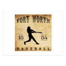 1884 Fort Worth Texas Baseball Postcard