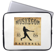 1884 Muskegon Michigan Baseball Laptop Computer Sleeves