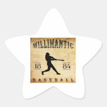 1884 Willimantic Connecticut Baseball Sticker