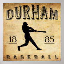 1885 Durham North Carolina Baseball Posters