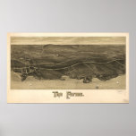 1886 Beverly Farms MA Birds Eye View Panoramic Map posters