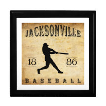 1886 Jacksonville Florida Baseball Trinket Boxes