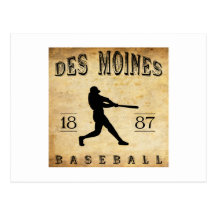 1887 Des Moines Iowa Baseball Post Cards