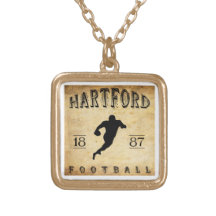 1887 Hartford Connecticut Football Necklace