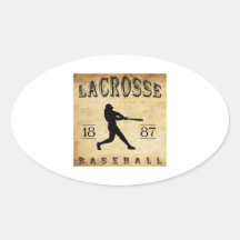 1887 La Crosse Wisconsin Baseball Oval Stickers