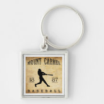 1887 Mount Carmel Pennsylvania Baseball Keychain