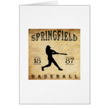 1887 Springfield Missouri Baseball Greeting Card
