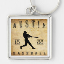 1888 Austin Texas Baseball Keychains