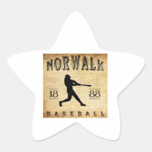 1888 Norwalk Connecticut Baseball Star Stickers