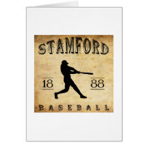 1888 Stamford Connecticut Baseball Greeting Card