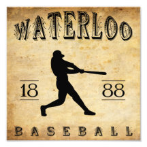 1888 Waterloo New York Baseball Photo Print